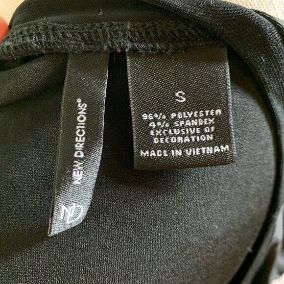 New Directions Black Blouse  with Bell Sleeves  Small - Picture 5 of 5